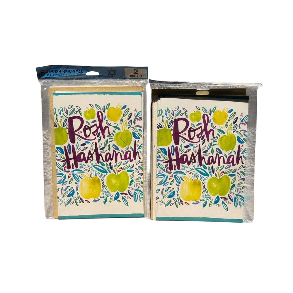 NEW Hallmark Rosh Hashanah Jewish New Year Cards Tree of Life 2 Packs of 6 Cards